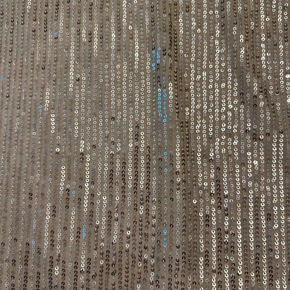 Gold Sequin Ribbed Sleeveless Tank Top - Picture 2 of 5